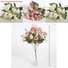 Elegant Faux Camellia Sp Rose Bud Wedding Decoration Floral Arrangement Made Of Silk For Home And Event Use