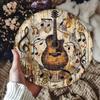 Vintage Guitar Theme Round Aluminum Foil Engraved Sign for Home Concert Cafe Kitchen Garden Club Garage  Office Decor
