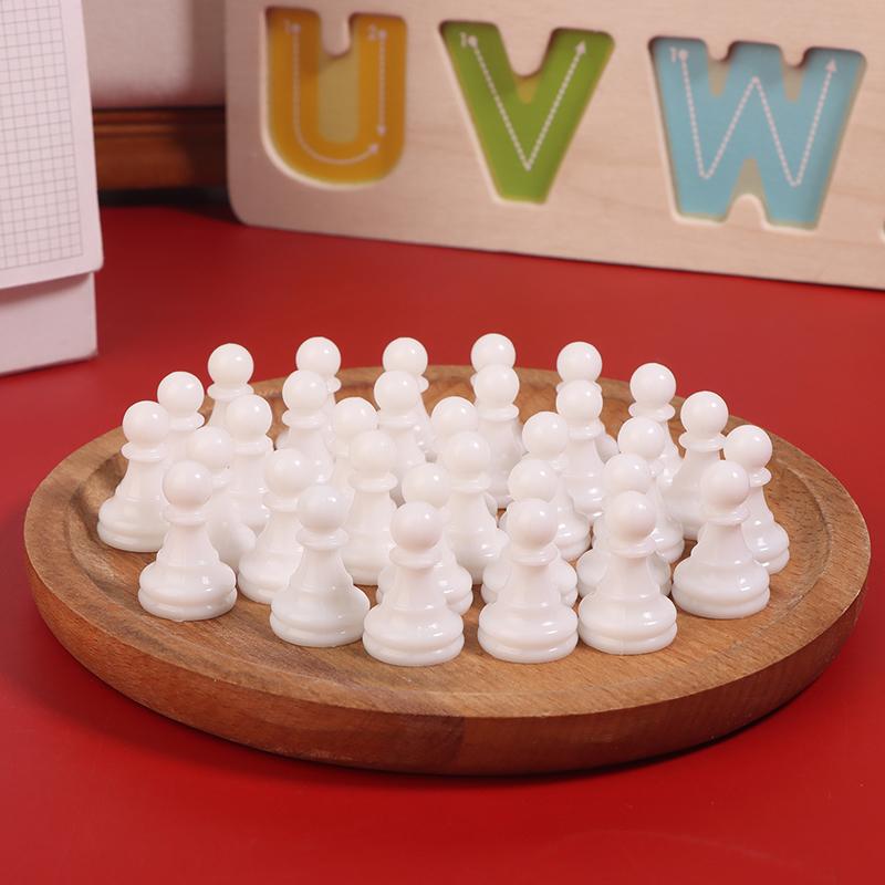 

32 шт 2,5*1,5 см шахматные фигуры пластиковые пешки шашки для игр настольные маркеры компоненты белый