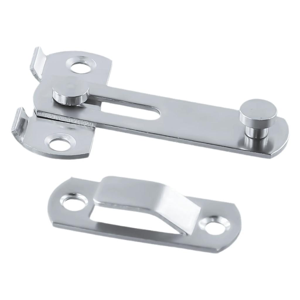 Door Lock Sliding Barn Door Latch Bolt Stainless Steel Hasp Latch Bolt Wine Cabinet Closet Window Door Lock Buckle Hardware