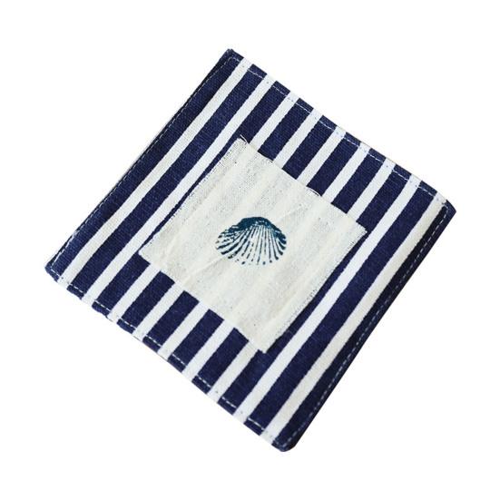 4 pièces sous-verres rustiques en coton, dessous de verre tissés à carreaux brodés à la main pour tasses à café et à thé, protège-table lavable résistant à la chaleur pour la maison