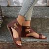 New European and American flat plus size Roman sandals for spring