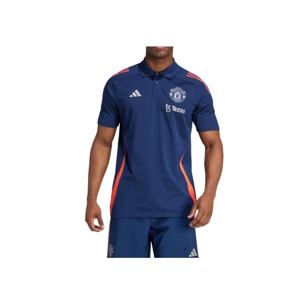 Adidas Logo Outdoor Casual Sports Short Sleeve Polo Shirt Men Polo Shirts Navy-Blue IT2028