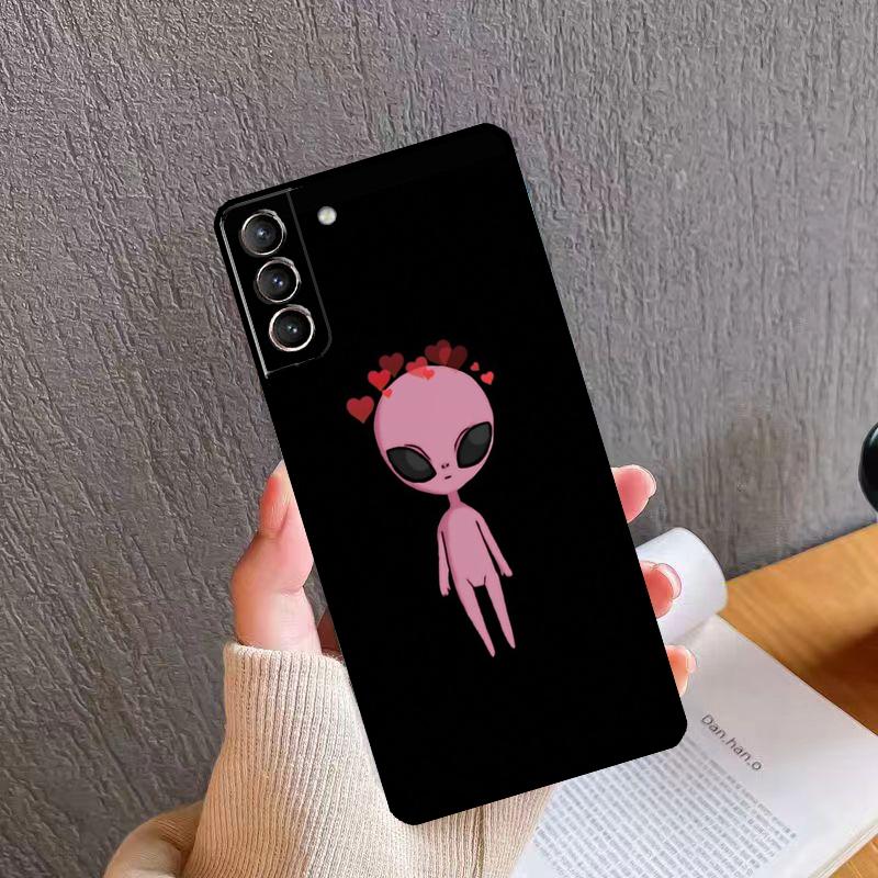Cartoon Space Alien UFO Soft Case For Samsung Galaxy S20 FE S21 S22 S23 Ultra Note 20 S8 S9 S10 Note 10 Plus Coque
