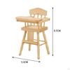 1/12 Dollhouse High Chairs Miniature Highchair Micro Landscape Small Doll Chair Model for