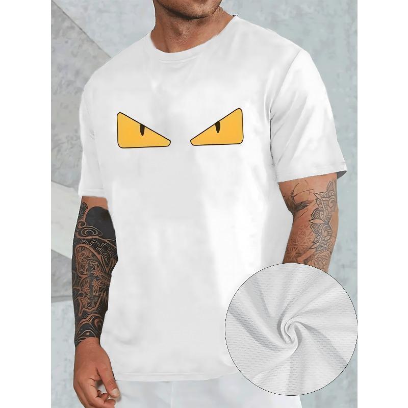 

Men s Summer Short Sleeve T-Shirt with Subtle Chest Logo Print - Lightweight Breathable Fabric, Round Neck Casual Tee Suitable for Casual Attire 4XL білий