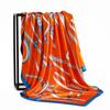 Foulard da Donna 90*90Cm Sensazione di Seta Quadrato per Capelli Collo Bandana Ufficio Sciarpa Anelli Porta-Fazzoletto Wrap