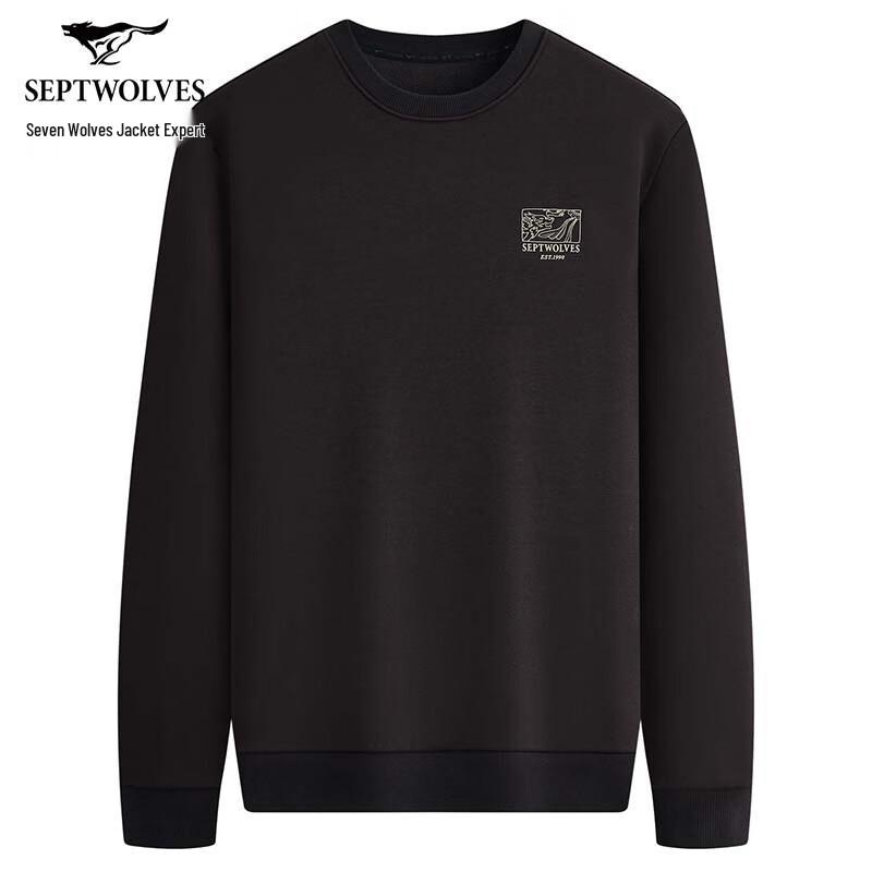 Septwolves Men's Antibacterial Fleece Crew Neck Sweatshirt