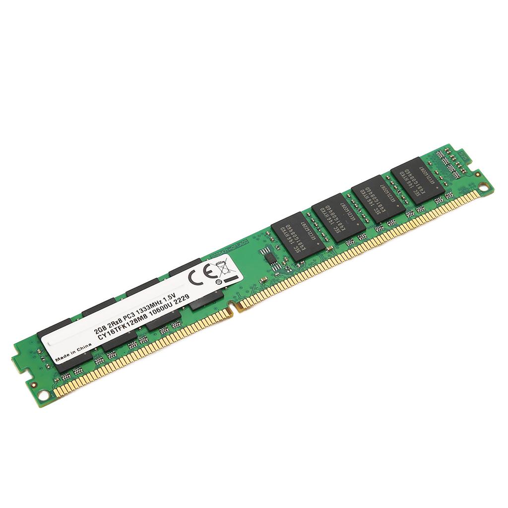 RAM DDR3 2G 2Rx8 1333MHz 240Pin Glossy Running DDR3 RAM Plug and Play High Reliability PC RAM for Desktop Computer