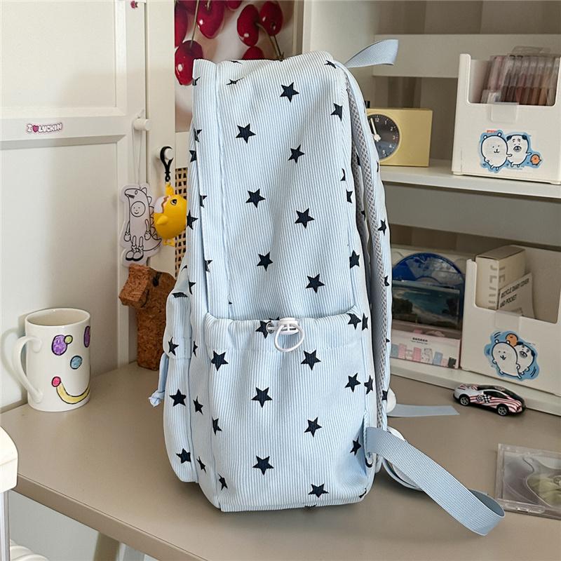 Star Letter Printed Backpack Student Campus Class Schoolbag