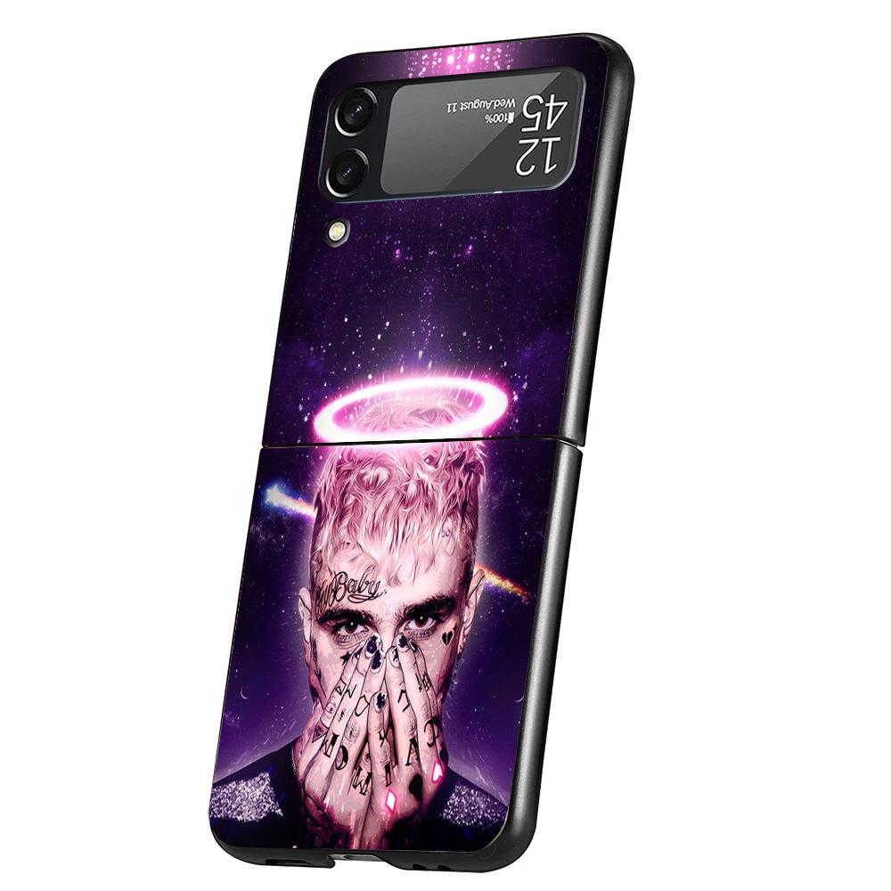 Lil Peep Singer Case Phone Cover for Samsung Galaxy Z Flip 6 5 4 3 5G ZFlip6 ZFlip5 ZFlip4 ZFlip3 Black Hard Trend Fundas
