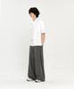SIGNATURE Multi-Tuck Wide Slacks [Gray Stripe]