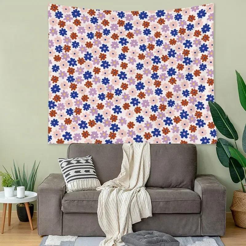 Simple Floral Pattern Decorative Tapestry Home Wall Living Room Office Decorative Tapestry