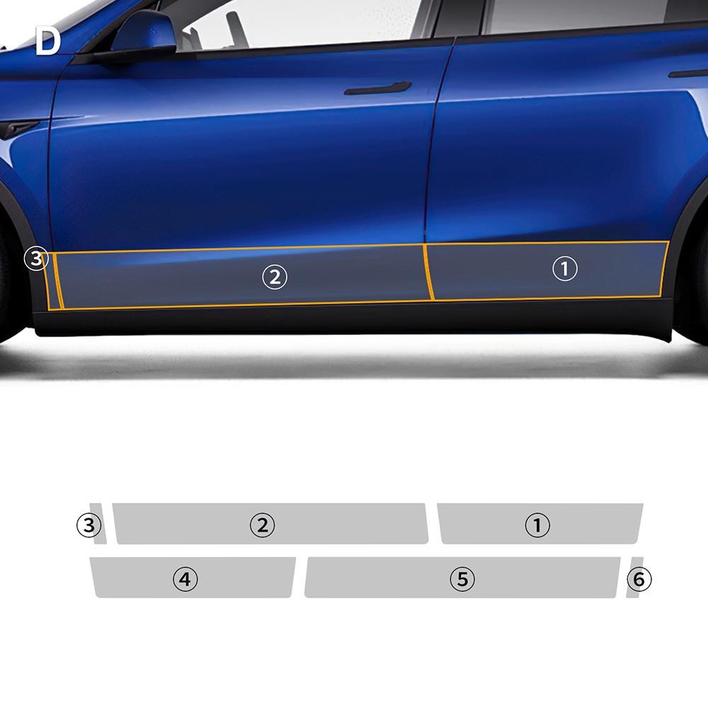 Ochranná fólie TPU Pro Tesla Model Y Juniper Launch 2025 2026-UP Přední dveře Zadní dveře Rozšířené lampy nárazníku Neviditelná PPF fólie pro auto
