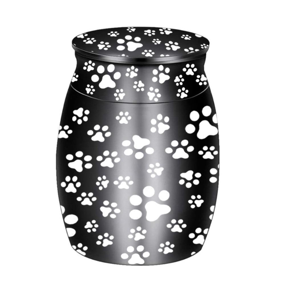 

Waterproof Mini Pet Ashes Box Paw Print Pet Commemorative Box Pet Supplies Pet Urn Pet Cremation чёрный