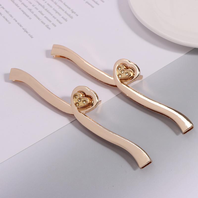 Metall-Drehverschluss für Taschen, Hardware in Herzform, DIY, langlebige gewebte Tasche, Drehverschluss, goldfarben, Taschenverschluss, Zubehör