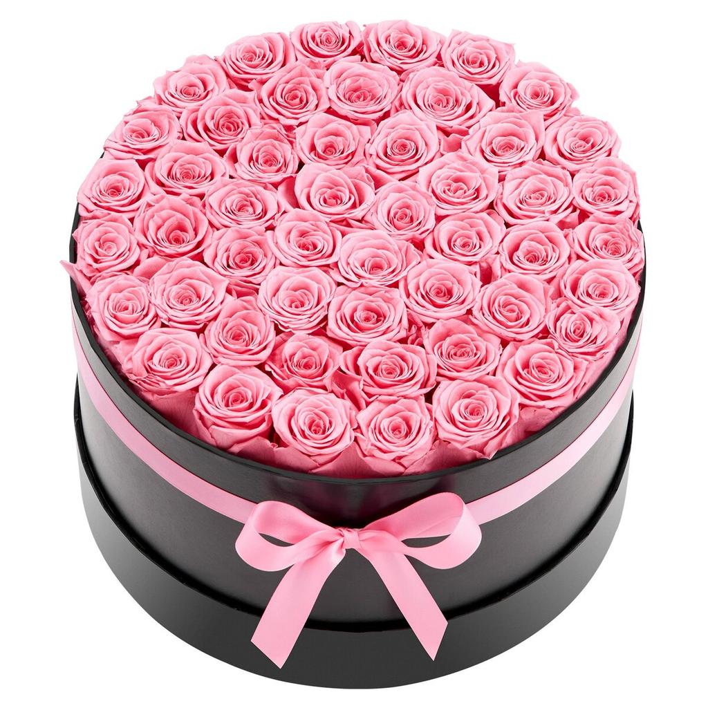 Forever Flowers, 50 Preserved Roses In a Box, Eternal Flowers Immortal Bouquet Birthday Present for Delivery Prime Women Her Wife Mothers,
