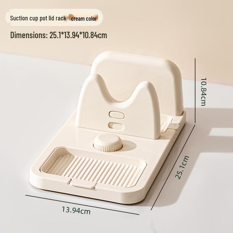 Countertop Pot Lid Holder & Multi-functional Storage Shelf