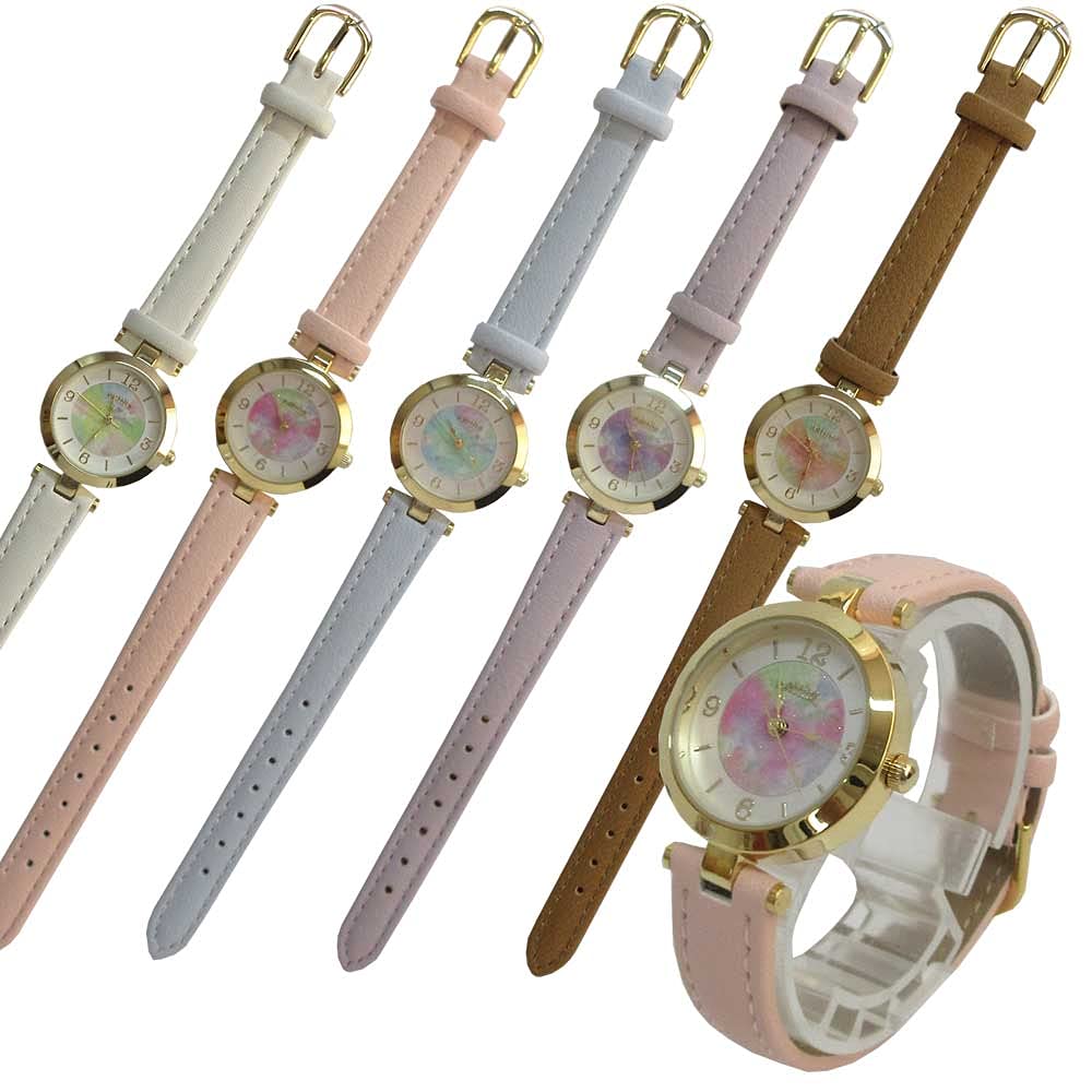 Fieldwork Analog Epi Leather Strap White ST216-1 Women's Watch,