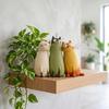 Handmade Whimsical Cat Figurine Cute Small Resin Cat Sculpture for Desk Bookshelf Nightstand Home Decor Cat Lovers Gifts