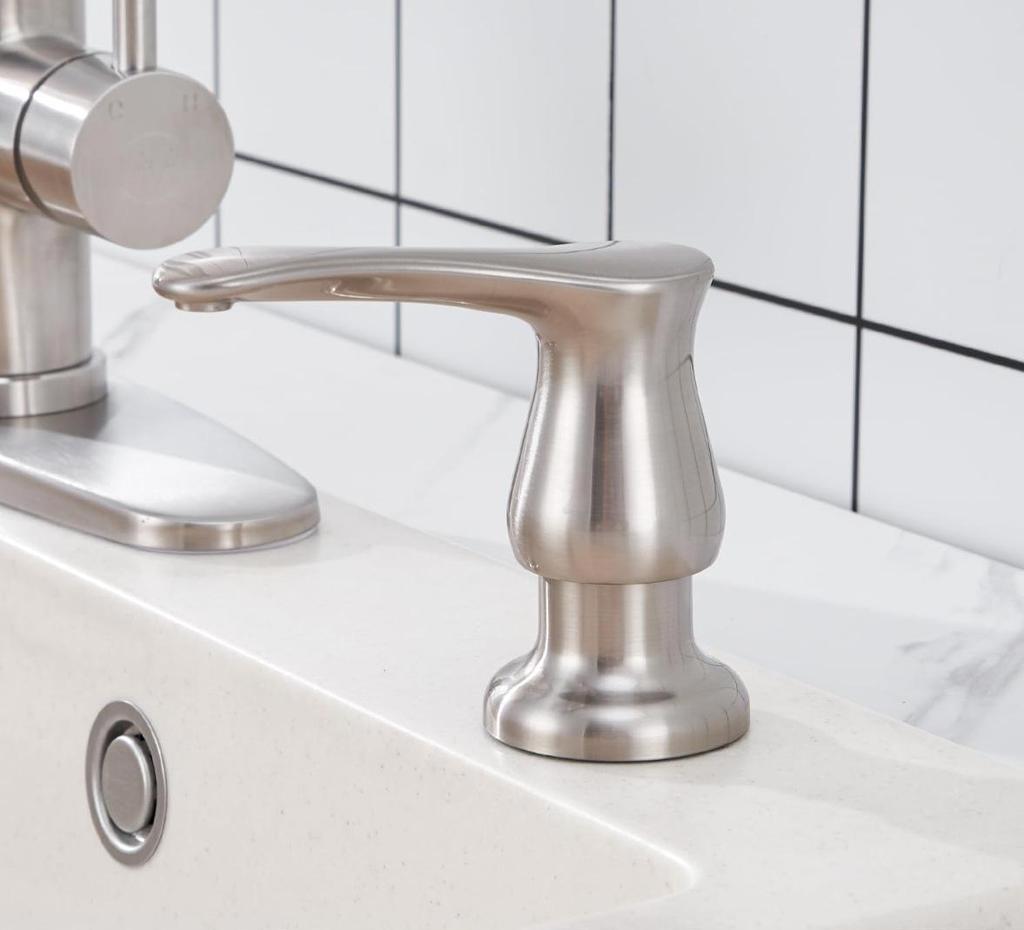 Ręczny dozownik mydła kuchennego z butelką 500 ml i silikonową rurką 120 mm