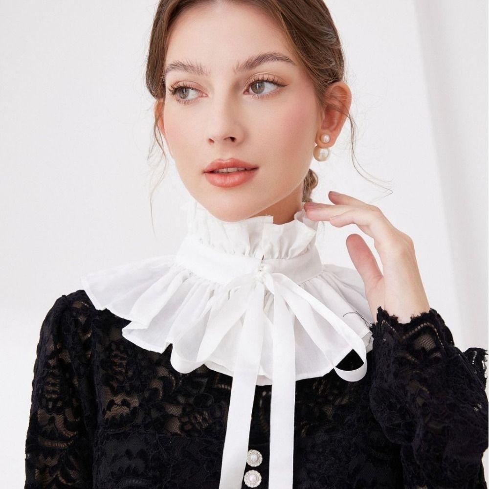 Lace Victorian False Collar Detachable Neck Tie Accessory  Clothes Accessories