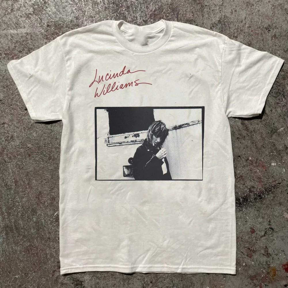 

Retro Lucinda Williams Collection Album Heavy Cotton White TShirt S5XL T348 Unisex T-Shirt XXXXL