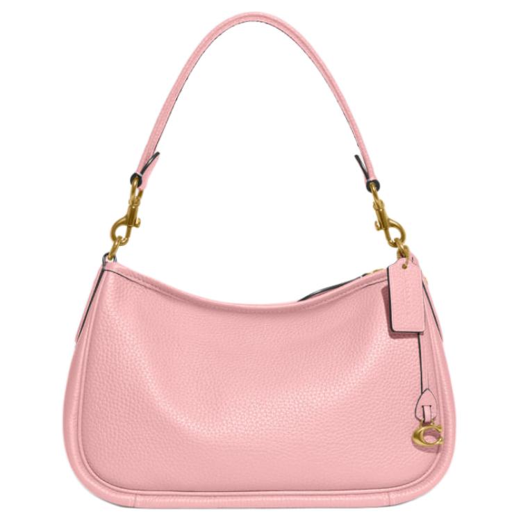 

Coach Cary 28 Solid Color Pendant Logo Hardware Soft Pebble Leather Shoulder Bag Women Shoulder Bag Pink CC437-B4S9M Basic Set (Bag+Dust Bag)