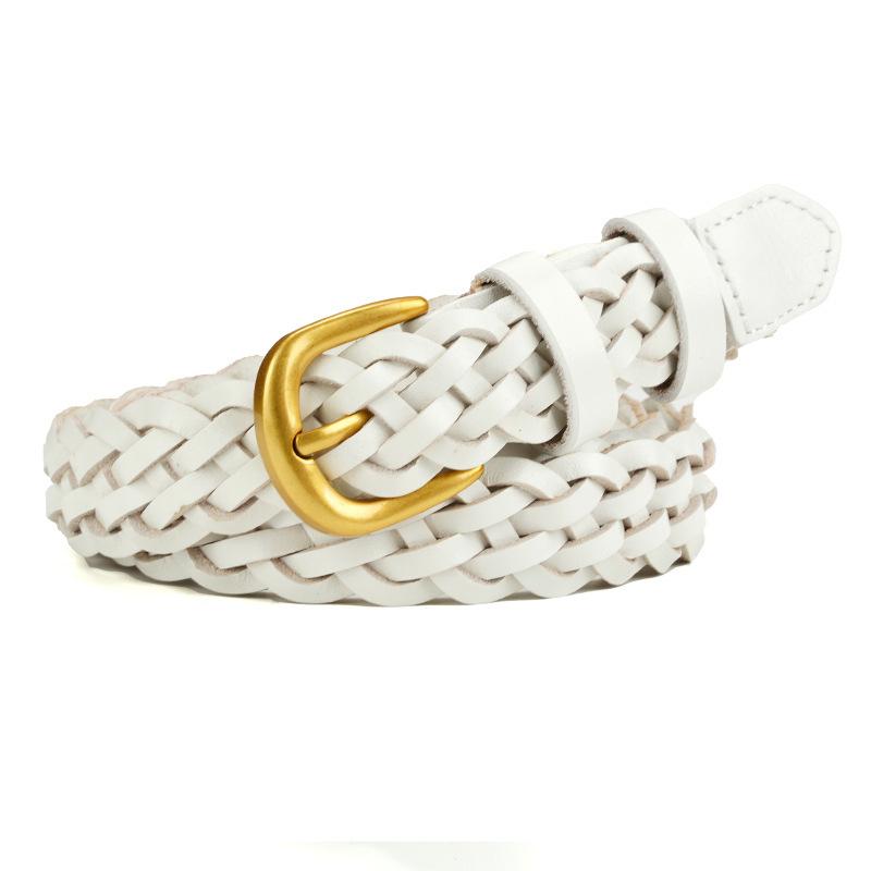 

Ремень для женского верхнего слоя из коровьей кожи с пряжкой-булавкой. Модный и универсальный трикотажный ремень из чистой коровьей кожи для брюк среднего возраста и молодежи. 105cm