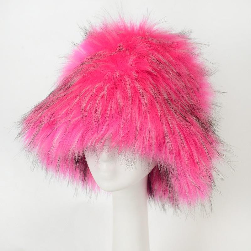 Stylish Faux Fox Fur Hat - Premium Women's Autumn/winter Fluffy Bucket Hat - High-end Plush Hat