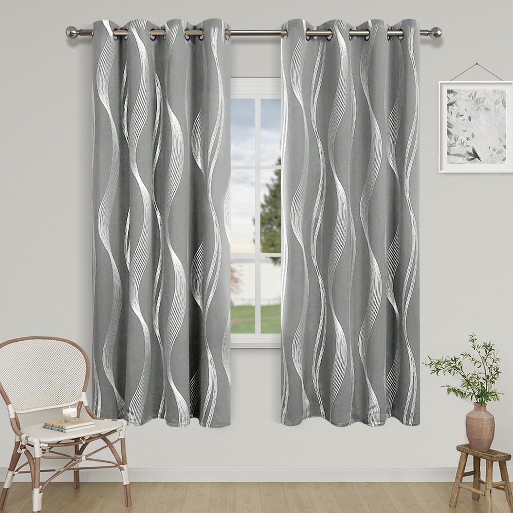 2025Silver Wave Curtains High Precision Blackout Curtains Living Room Sun Protection Heat Insulation Curtains