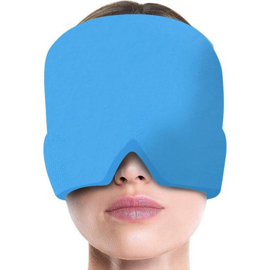Migrenelindrende lue Puffy øyne Spenning Stresslindring Gel Is Hodeinnpakning Gjenbrukbar Beroligende Hodepine Varm Kald Terapi Ansikts Øyebeskyttelse