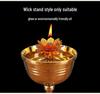 Ghee-Lampenhalter für die Anbetung: Reines Kupfer Messing Ewiges Licht für Buddha-Altar, Kompatibel mit essbarem Sesamöl.