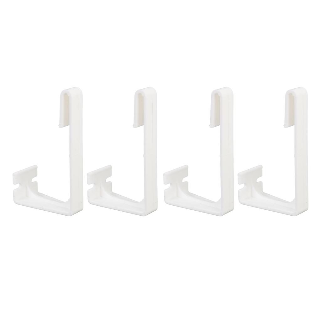 4PCS RV Curtains Holder With Screwdriver White ABS Side Curtain Hold Down Curtain Track Clips for RV Window Curtain