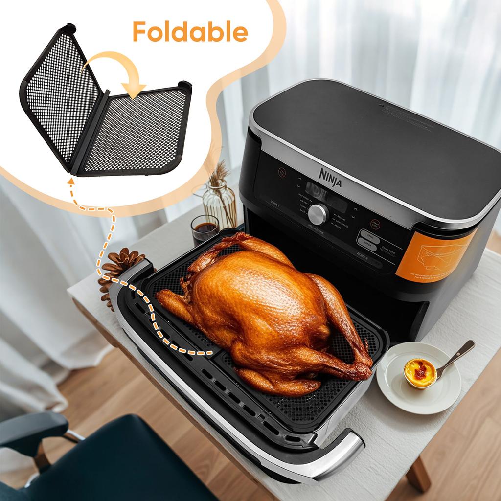 Air Fryer Splash Guard Reusable Silicone Airfryer Splash Pad Effective Grease Splatter Shield Baking Accessories for Ninja AF500