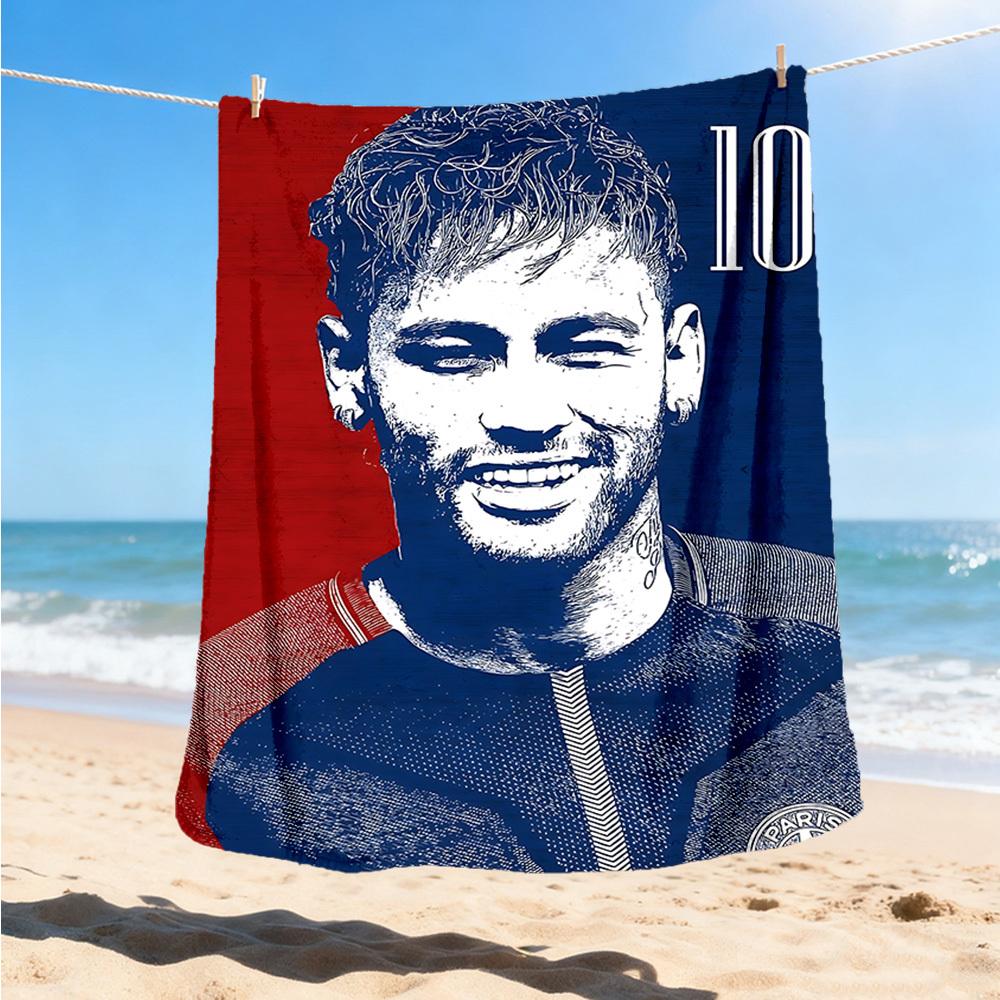 1pc Neymar Outdoor Flannel Blanket, Soft,