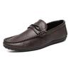 Fashion Summer Men Casual Shoes Leather Moccasins Breathable Slip on Boat Shoes Italian Luxury Brand Mens Driving Loafers Size 39-46