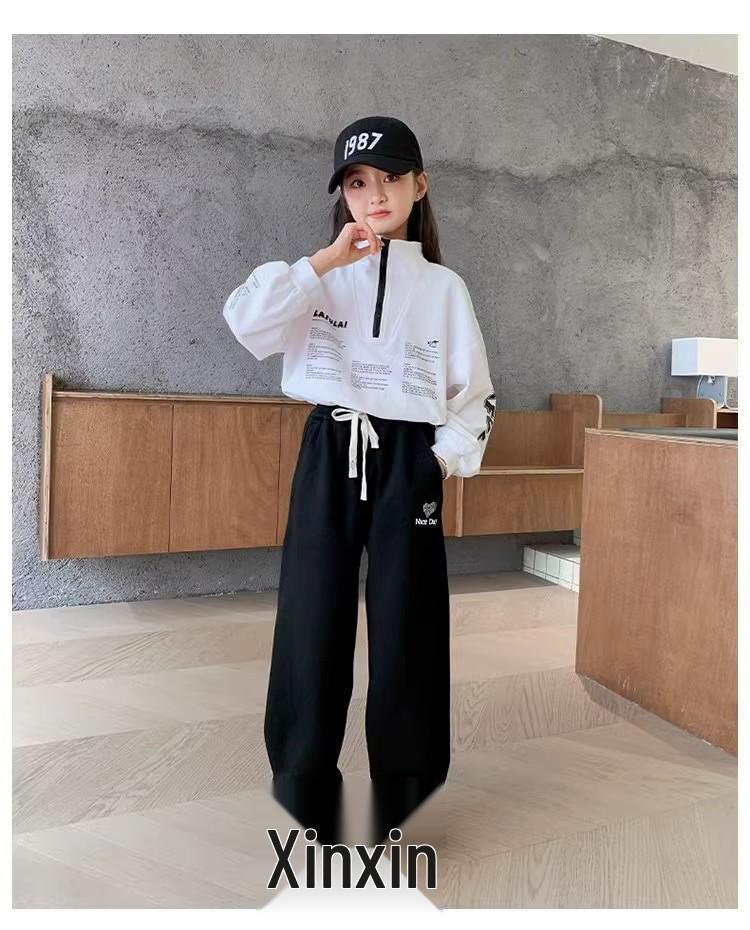 Pantalones Deportivos Casuales para Niñas - Estilo Primavera/Otoño, Corte Holgado, Pantalones de Chándal de Moda para Niños