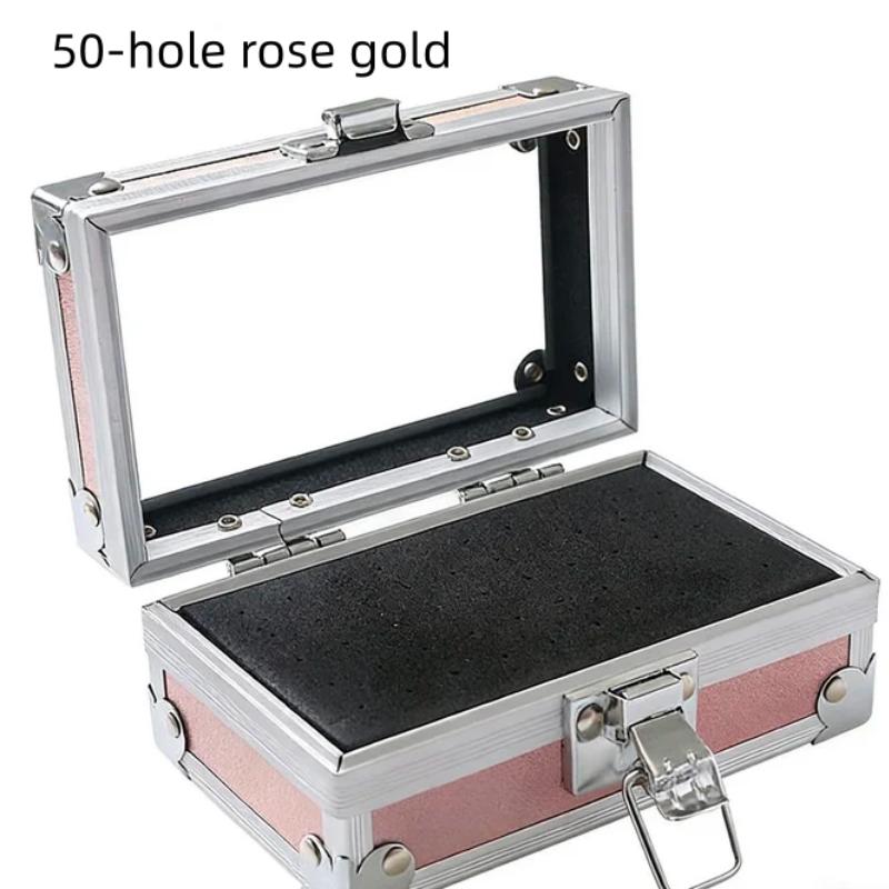 25/40/50 Löcher Schleifkopf Bit Aufbewahrungsbox Einzigartiges Design Leerer Nageltischbohrer Bits Organizer Halter Behälter Nageltischbohrer Display