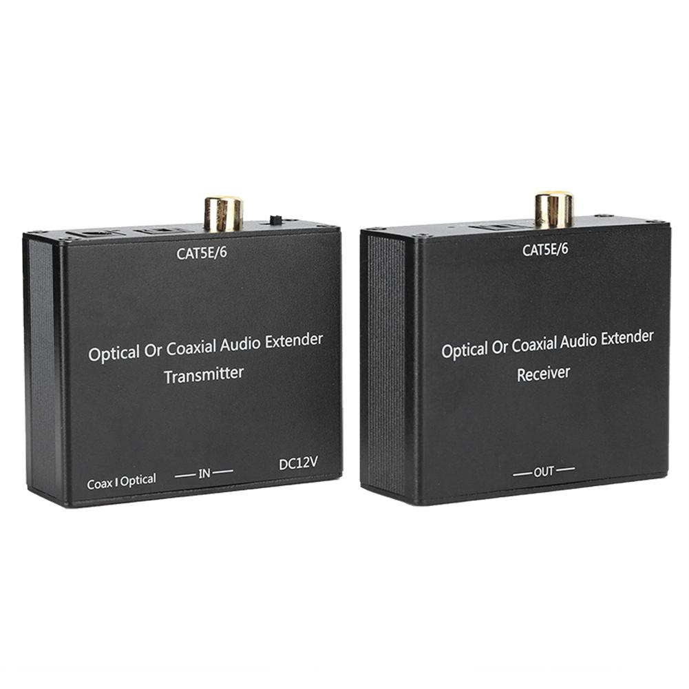 Digitaler o Koaxial- und Glasfaser-Konverter für Cat5e6-Kabel o DecoderEU-Stecker