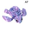 Rose Turtle 3D Printed Articulating Turtle Fidget Toy Joint Movable Model Stress Relief Sea Turtle Figurine Landscape Decoration
