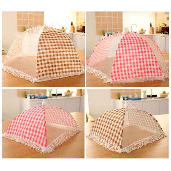 Foldable Square Mesh Umbrella Dust-proof Table Food Cover Anti-fly Kitchen Tool