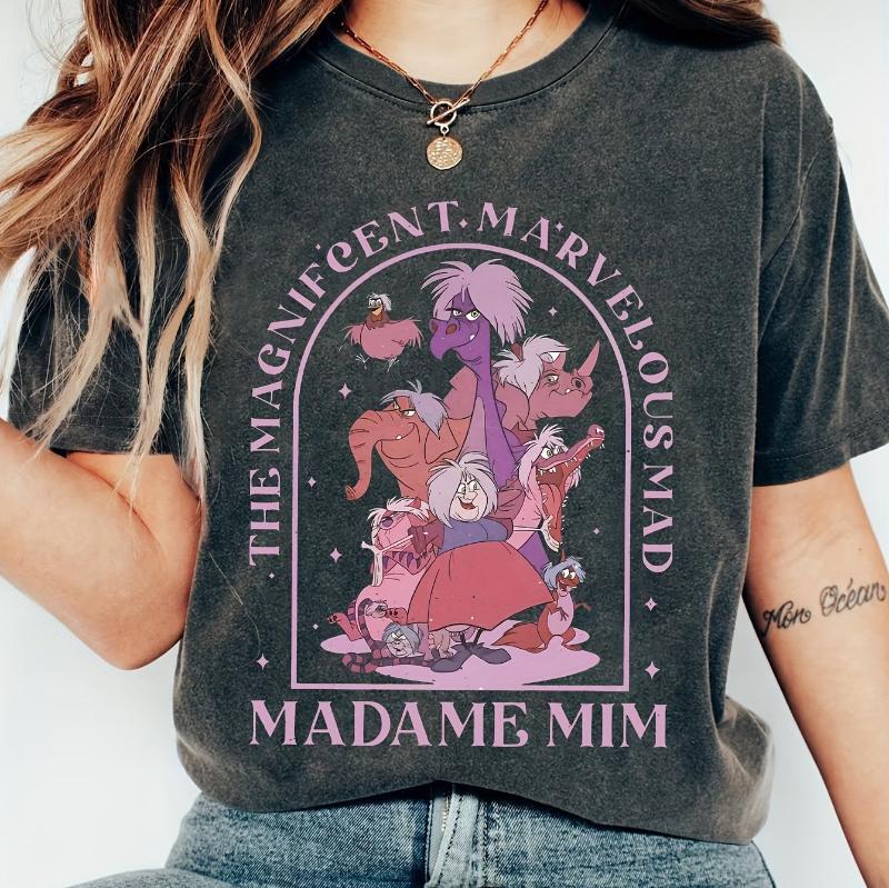 Madame Mim Retro TShirt    Villain Pattern TShirt Unisexs and Womens Casual Short Sleeve Cartoon Pattern TShirt Women S