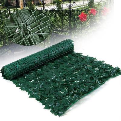 Plantas de Folha de Hera Artificiais Faux Cerca de Privacidade Tela Longa Expansível Plástico Verde Decoração para Casa Jardim Resistência a Alta Temperatura