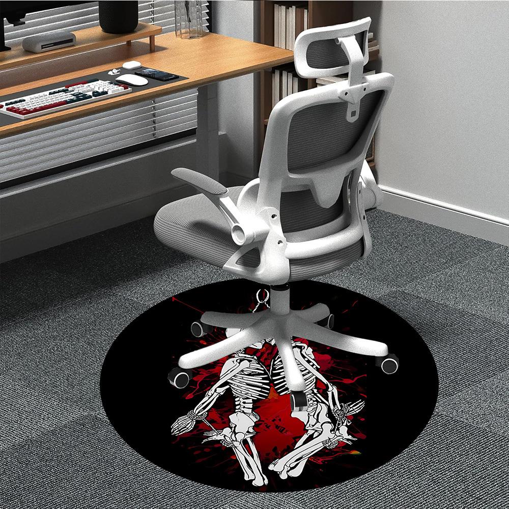 

1pc Skeletons, Love Chair Carpet for Office, Soft Flannel Throw Mat, Perfect for Office, Holiday Party Decoration Choice yy260209081 80cm by 80cm
