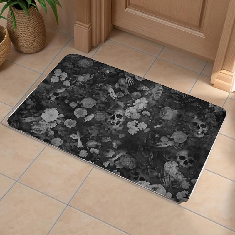 1PC Halloween Bats Kitchen Rug Non-Slip Door Mat Pop Design Bathroom Rug Bath Mat Carpet for Home Sink Laundry Decor