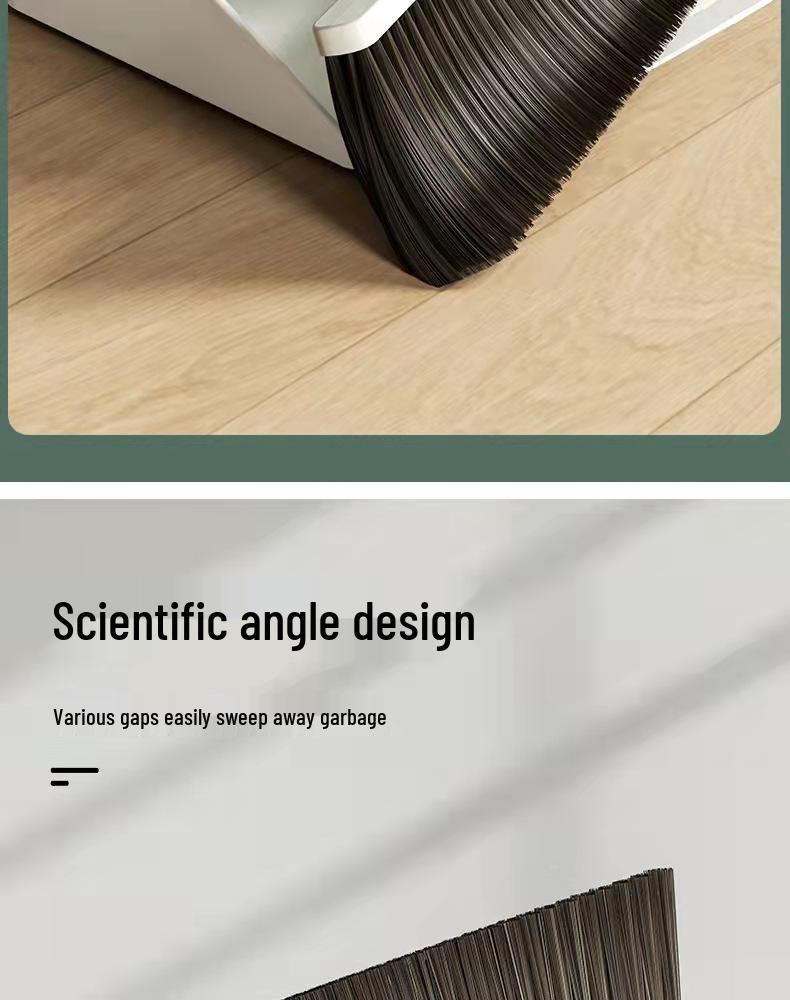 Exclusive Foldable Spring Broom & Dustpan Set - Extra Large, Soft Bristles, Non-Stick, Best Seller