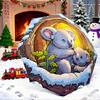 Folding Umbrella with Cute Koala Mother and Baby In Snowy Tree Hollow Art, Blue Canopy, Kawaii Gift for Kids