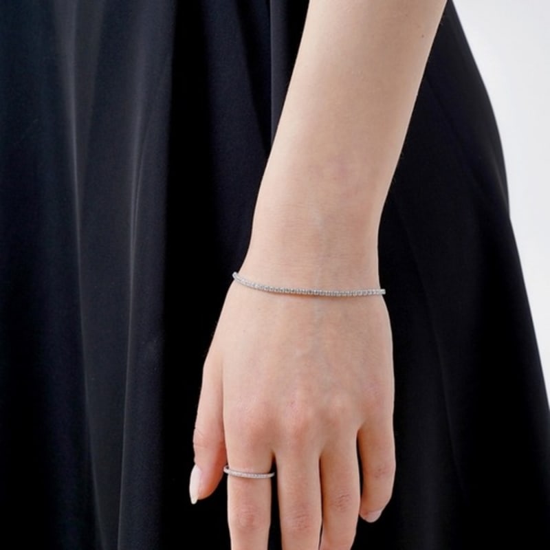 Aphrose Tennis Chain Slide Bracelet