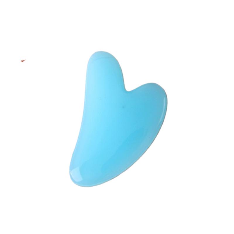 Heart-Shaped Rose Quartz Dual Roller & Massage Board Set - Non-Jade White Facial Tool